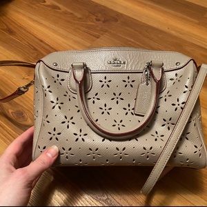 Coach Crossbody Cut/ Shimmer Leather Purse